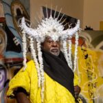 George Clinton in art studio